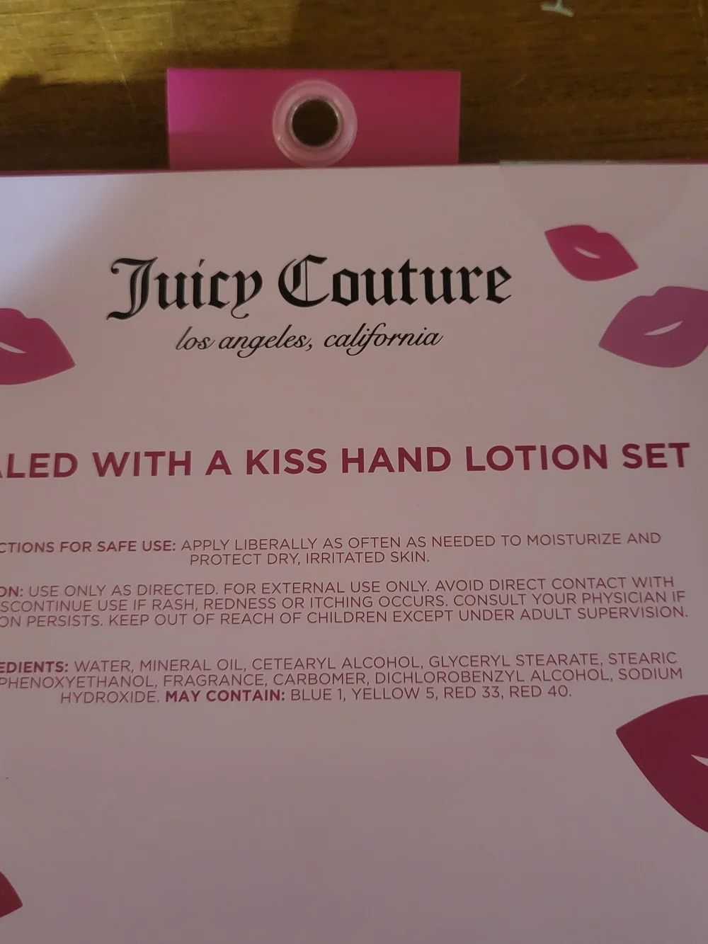 Juicy couture sealed with a kiss hand lotion set. New